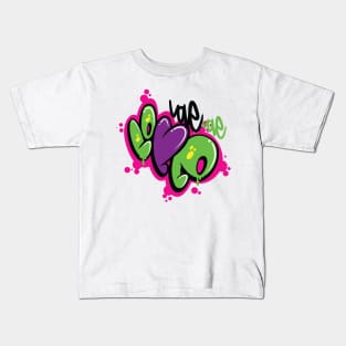 Love Throwie (Purple Heart) Kids T-Shirt